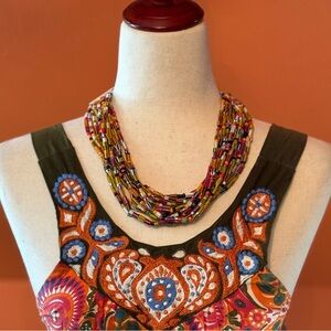Natasha Couture Glass Beaded Multi-Strand Necklace